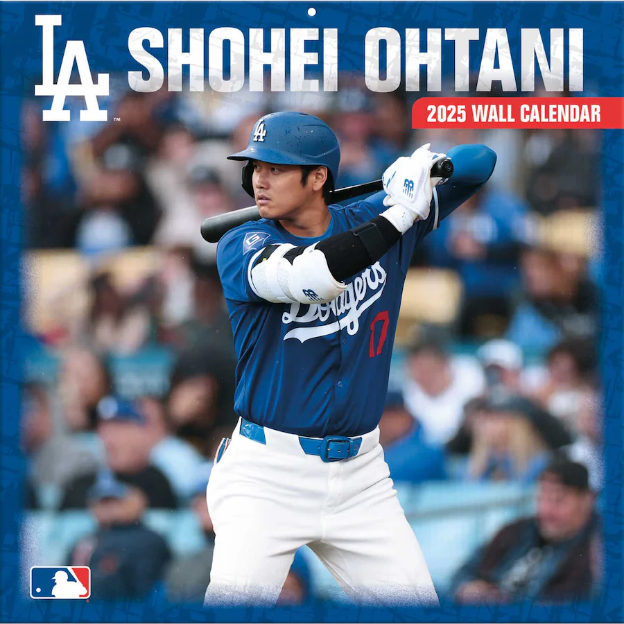 Los Angeles Dodgers Shohei Ohtani 2025 12" x 12" Player Wall Calendar ロサンゼルス・ドジャース 大谷翔平 2025年 12インチx12インチ 壁掛けカレンダー