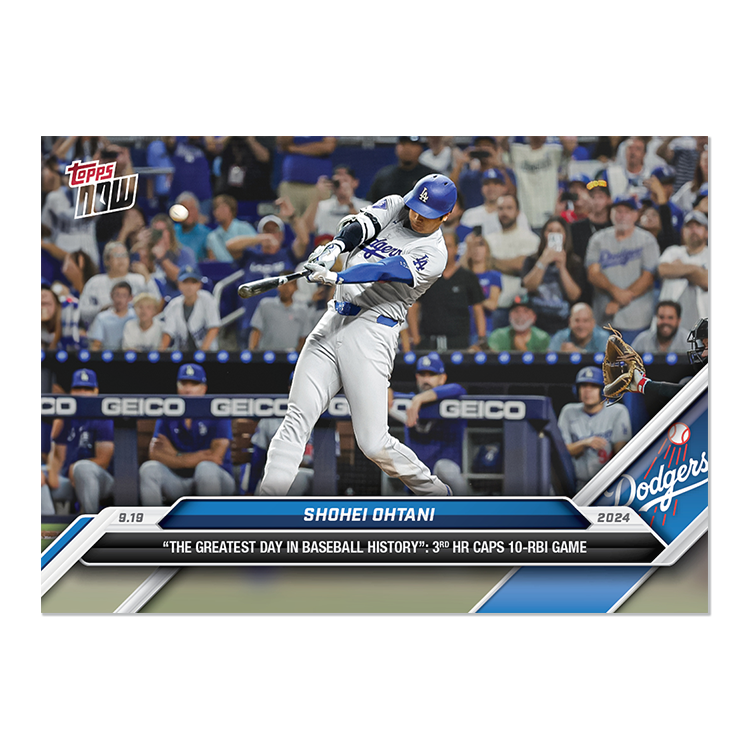 Shohei Ohtani - 2024 MLB TOPPS NOW® Card 723 大谷翔平 ６打数６安打3ホームラン10打点5長打2盗塁