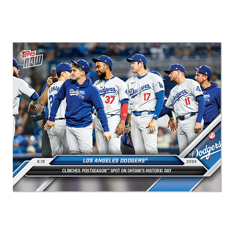 Los Angeles Dodgers - 2024 MLB TOPPS NOW® Card 724 ロサンゼルス・ドジャース ポストシーズン進出決定
