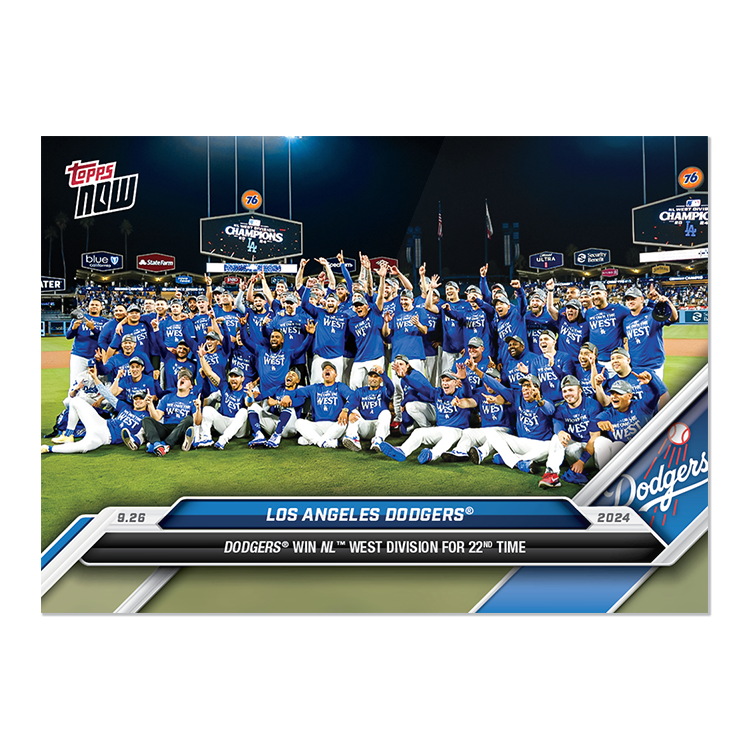 Los Angeles Dodgers - 2024 MLB Topps NOW® Card 758 ロサンゼルス・ドジャース ナショナル・リーグ 地区優勝