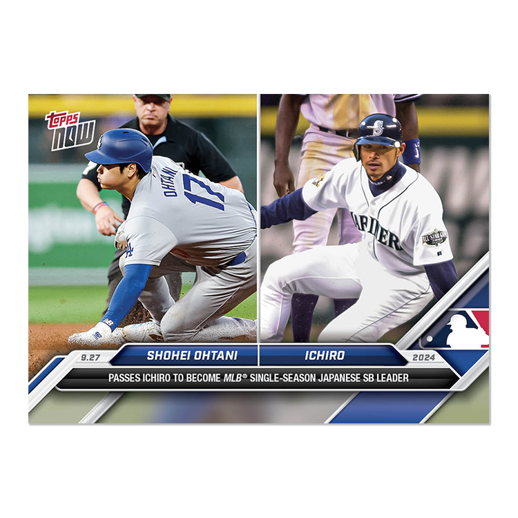 Shohei Ohtani/Ichiro - 2024 MLB Topps NOW® Card 768 大谷翔平/イチロー 日本人シーズン最多盗塁