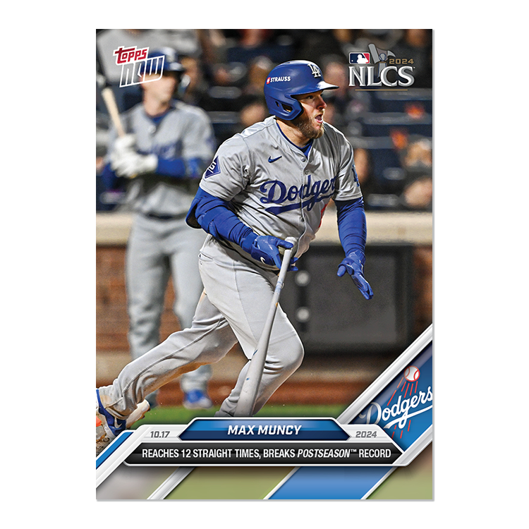 Max Muncy - 2024 MLB Topps NOW® Card 847 マックス・マンシー NLCS 12打席連続出塁